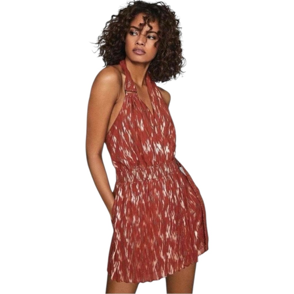 REISS | Nova Metallic Romper Burnt Orange Size 2